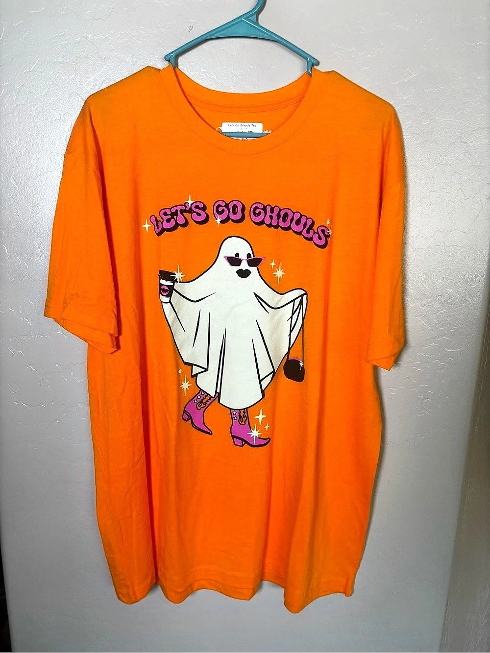 Ghouls Let's Go Ghouls Tee Graphic Tee in Orange Size XL